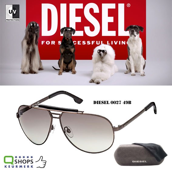 123 Dagaanbieding - Diesel Unixex Sunglasses Dl0027 49B