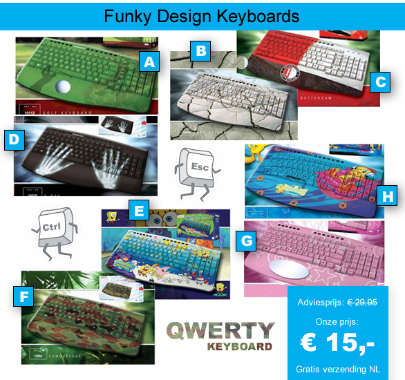 123 Dagaanbieding - Funky Design Keyboards