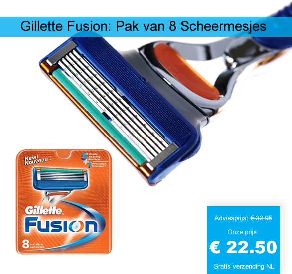123 Dagaanbieding - Gillette Fusion: Pak Van 8 Scheermesjes
