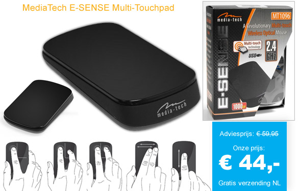123 Dagaanbieding - Mediatech E-sense Multi-touchpad
