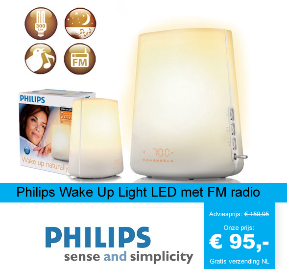 123 Dagaanbieding - Philips Wake Up Light Led Met Fm Radio