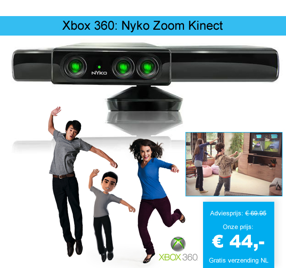 123 Dagaanbieding - Xbox 360: Nyko Zoom Kinect