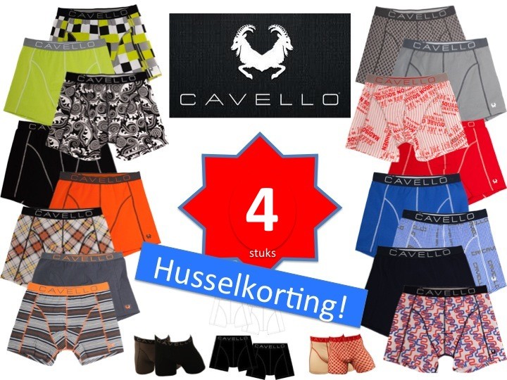 Een Dag Actie - 4 Boxershorts Cavello Husselpakket