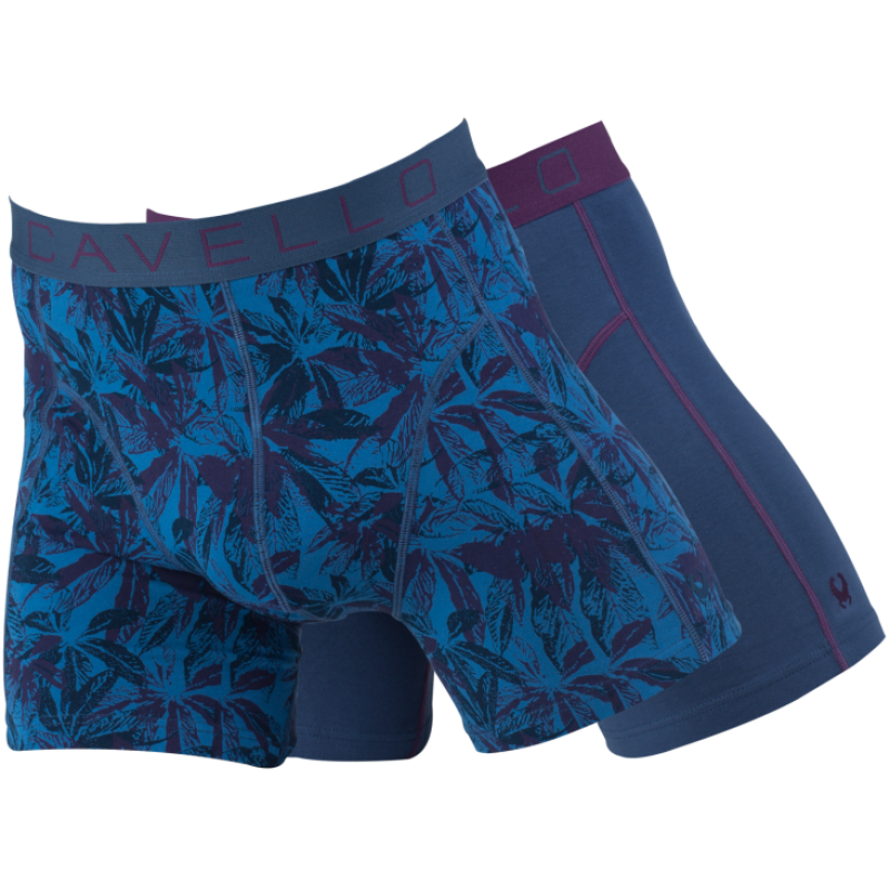 Een Dag Actie - Dagaanbieding Cavello Boxershorts Leaves And Waves 4-Pack