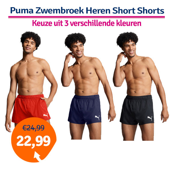 Een Dag Actie - Dagaanbieding Puma Zwembroek Heren Short Shorts
