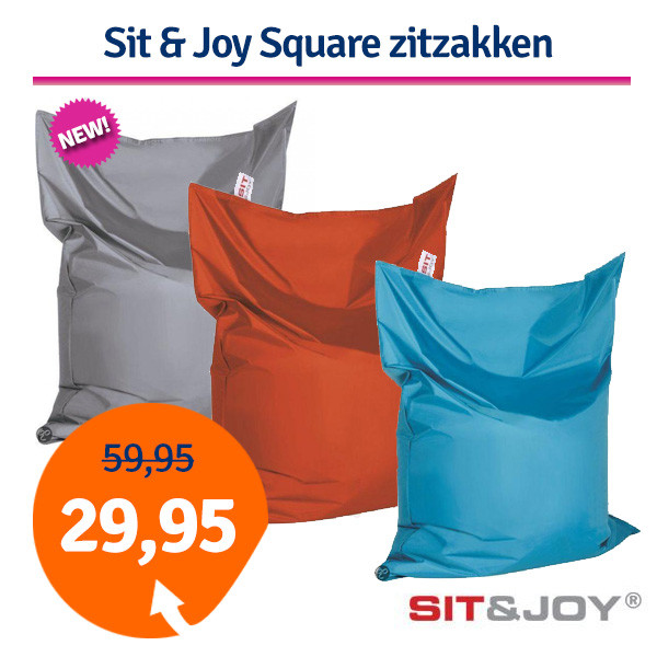Een Dag Actie - Dagaanbieding Sit & Joy Square Zitzakken 100X150 Cm