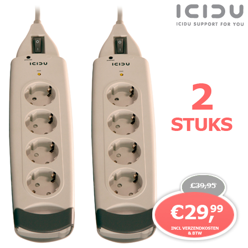 1 Day Fly - 2 X 4-Poorts Icidu Surge Protector