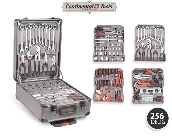 1 Day Fly - 256-​Delige Continental Tools Gereedschapstrolley