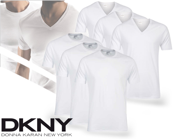 1 Day Fly - 3-​Pack Dkny Witte Shirts Ronde Of V-​Hals