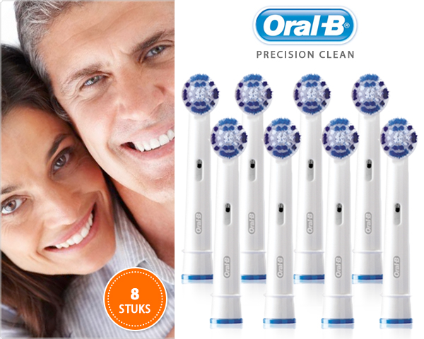 1 Day Fly - 8-​Pack Originele Oral-​B Precision Clean Opzetborstels