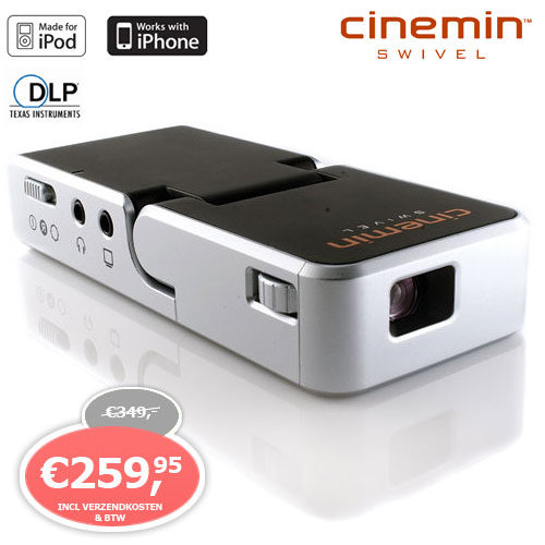 1 Day Fly - Cinemin Swivel Portable Multimedia Pico Projector