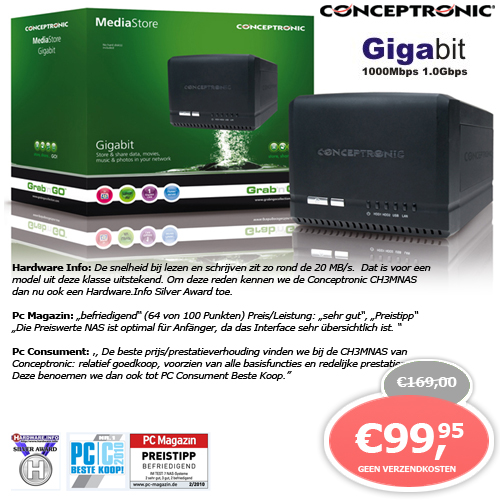 1 Day Fly - Conceptronic Nas Media Store Ch3mnas - Gigabit