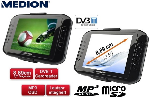 1 Day Fly - Medion 3.5" Portable Tv + Dvb-t