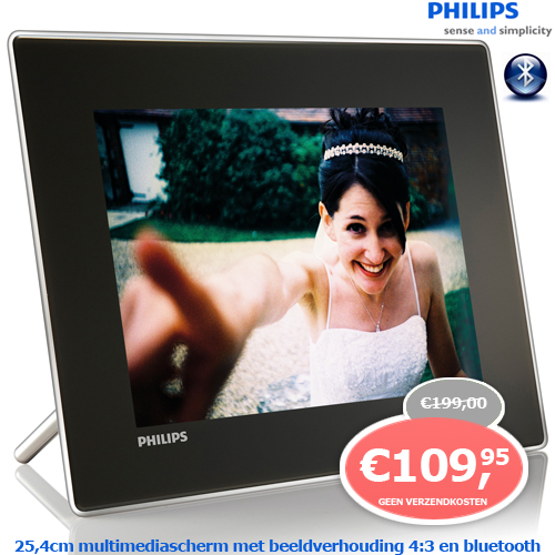 1 Day Fly - Philips 10'' Digitaal Photoframe Met Bluetooth