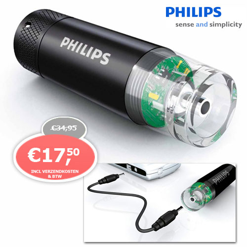 1 Day Fly - Philips Power2go Noodtelefoonoplader