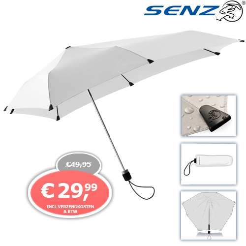 1 Day Fly - Senz Mini Paraplu White