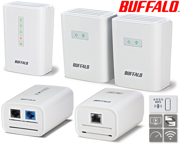 1 Day Fly - Set Buffalo 500Mbps Powerline Met Wifi-​N