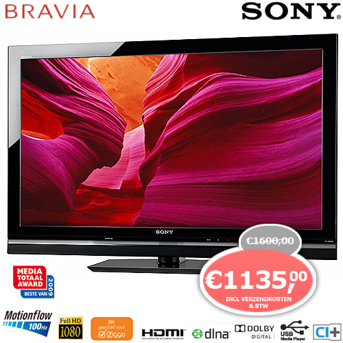 1 Day Fly - Sony Bravia 46'' Full Hd Lcd Tv Met 100 Hz