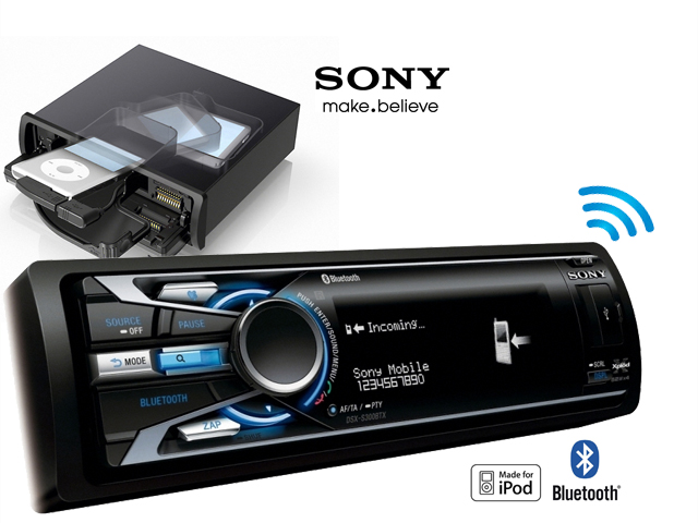 1 Day Fly - Sony S300btx Digitale Bluetooth Auto Radio Met Hands-free Car Kit