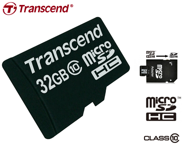 1 Day Fly - Transcend 32Gb Class 10 Micro Sdhc Met Sd Adapter