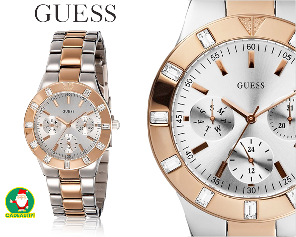 1 Day Fly Lady - Exclusief Guess Glisten Dameshorloge