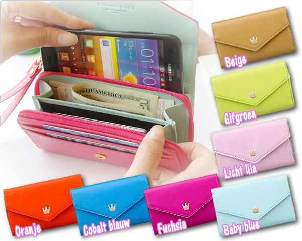1 Day Fly Lady - Fleurige Wallets In Trendy Kleuren Incl Vak Voor Smartphone