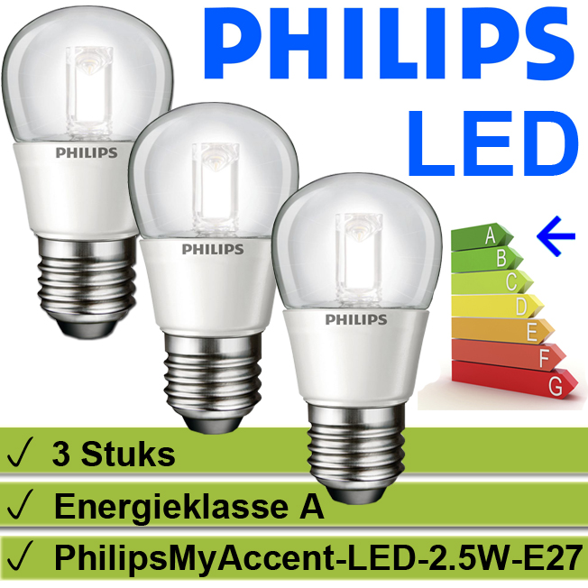 1masterdeal - 3X Philips Led Lamp Grote Fitting