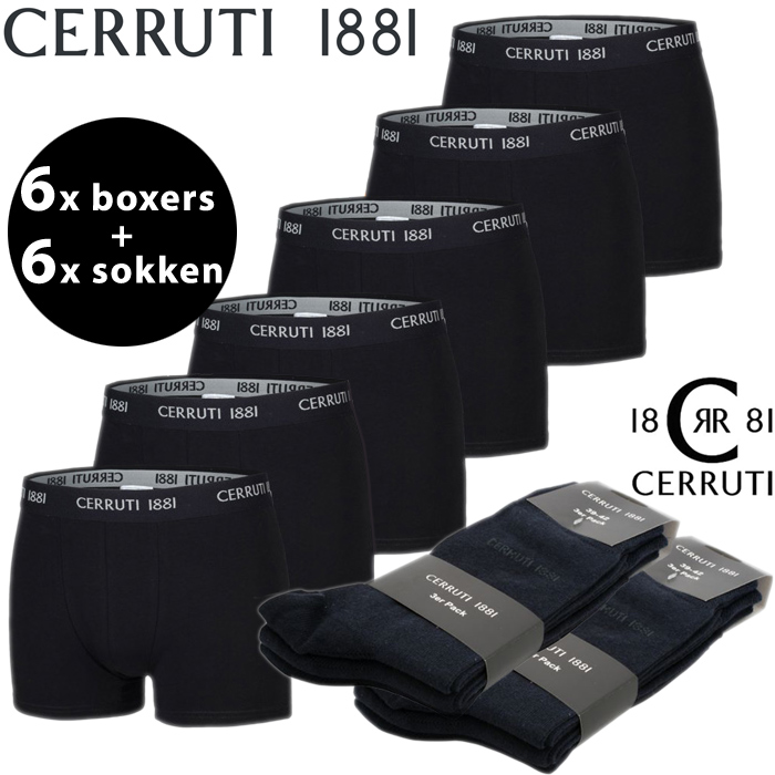 24 Deluxe - Cerruti 1881 Business Set: 6 Boxers + 6 Paar Sokken