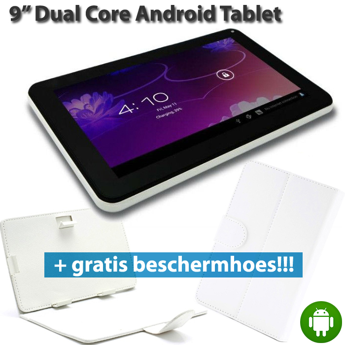 24 Deluxe - Dual Core Tablet +Gratis Beschermhoes