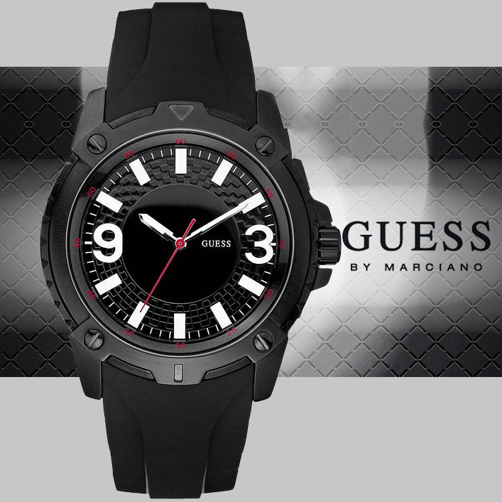 24 Deluxe - Guess Black Verve Horloge