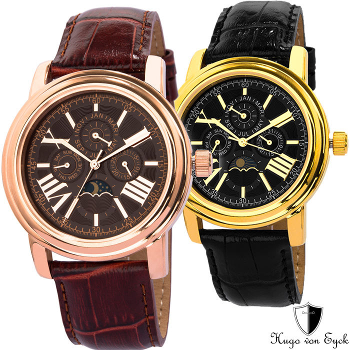 24 Deluxe - Luxe Hugo Von Eyck Quartz Horloge