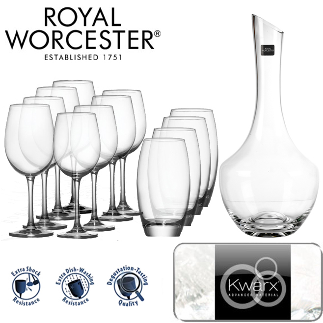 24 Deluxe - Royal Worcester Design Kwarx Glazen