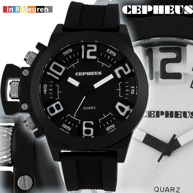24 Deluxe - Stoere Cepheus Xxl Horloge