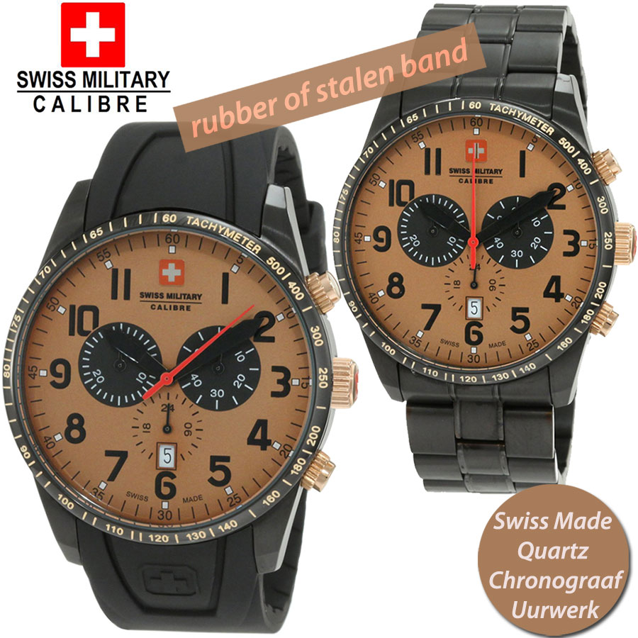 24 Deluxe - Swiss Military Calibre Red Star Chronograaf Horloges