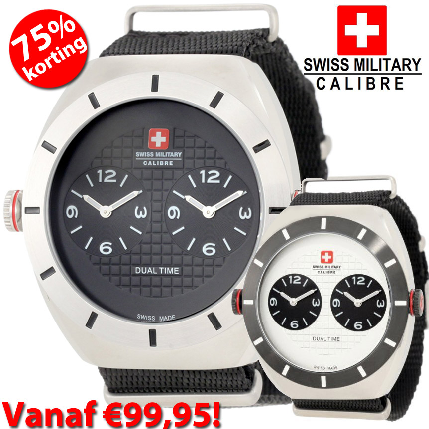 24 Deluxe - Swiss Military Commando Dual Time Horloges
