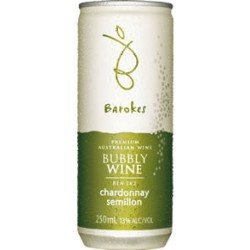 One Time Deal - Barokes Wine In A Can! Bubbly White 24X250ml