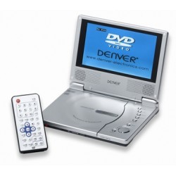One Time Deal - Denver Silver Portable Dvd Speler With 7Inch Lcd Screen En Tas( Mt-732b