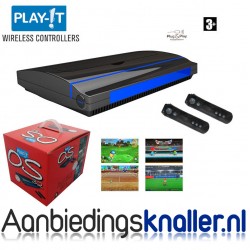 One Time Deal - Playit Os32 Game Console Met 31 Games En 2 Wireless Remote Controllers
