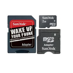 One Time Deal - Sandisk Microsd 2 Gb + 3-In-1 Adapter