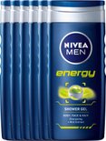 Bol.com - Nivea Men Energy - 6X 250 Ml - Douchegel - Voordeelverpakking
