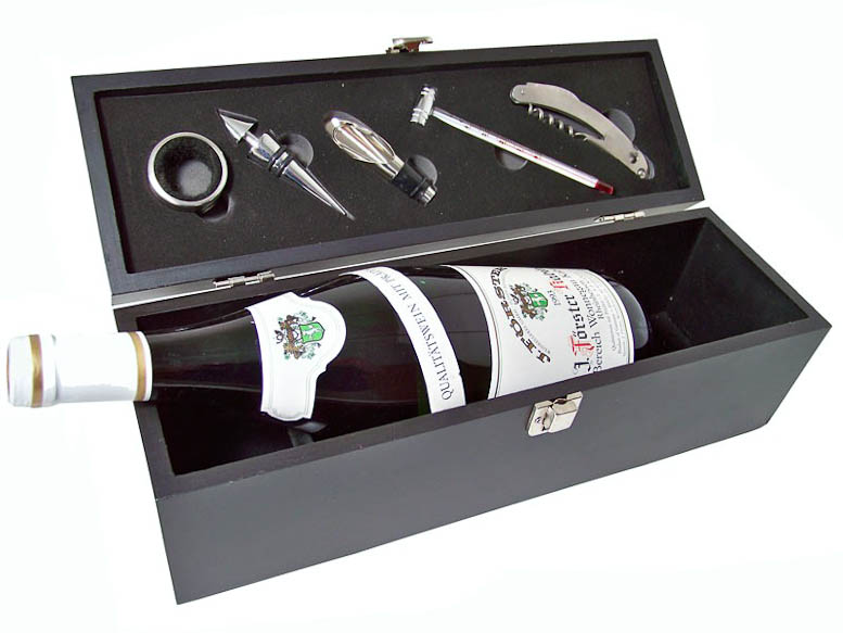 Buy This Today - Luxe 5 Delige Houten Wijn Set Met Gratis Champagne Set,