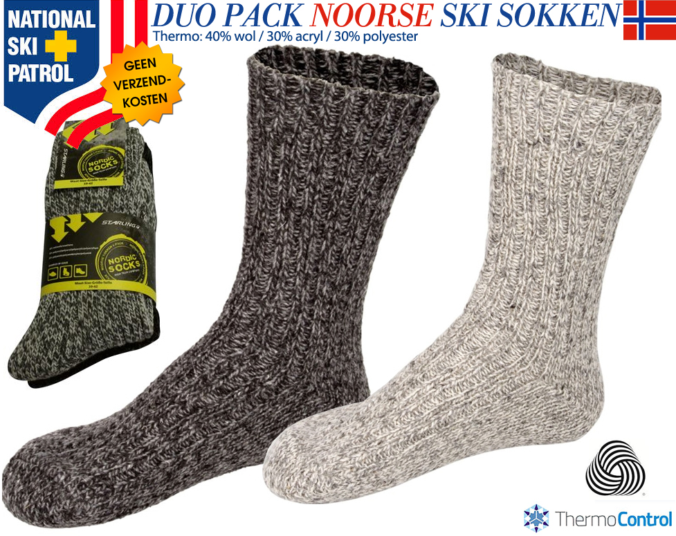 Click to Buy - 2-Pack Noorse Ski Sokken (Duopack)