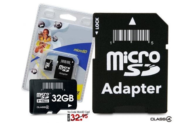 Click to Buy - 32GB MicroSD Card + Adapter