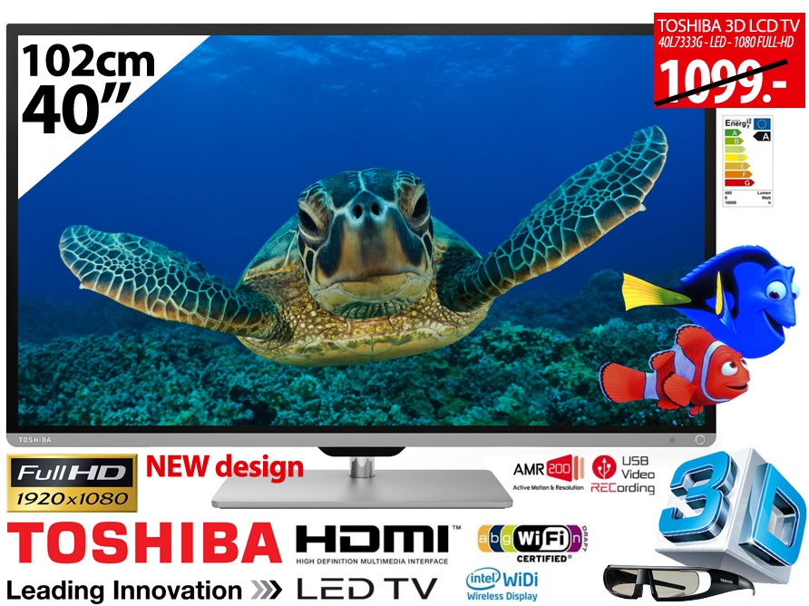 Click to Buy - 40" Toshiba 40L7333G Smart 3D LED TV