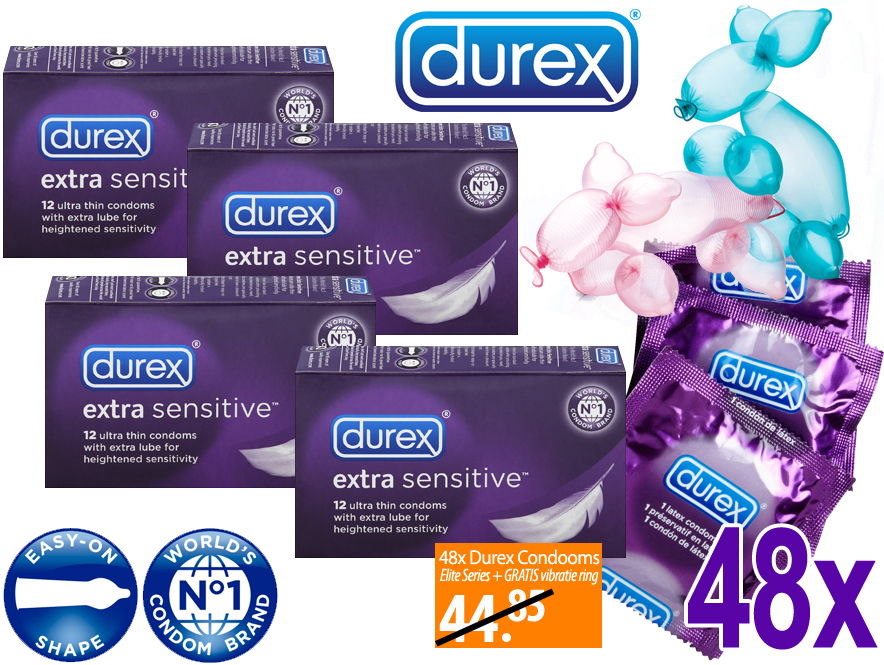Click to Buy - 48-stuks Durex Elite MEGA Pakket