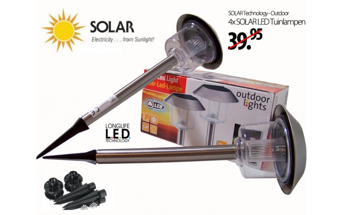 Click to Buy - 4x SOLAR LED Tuinlampen