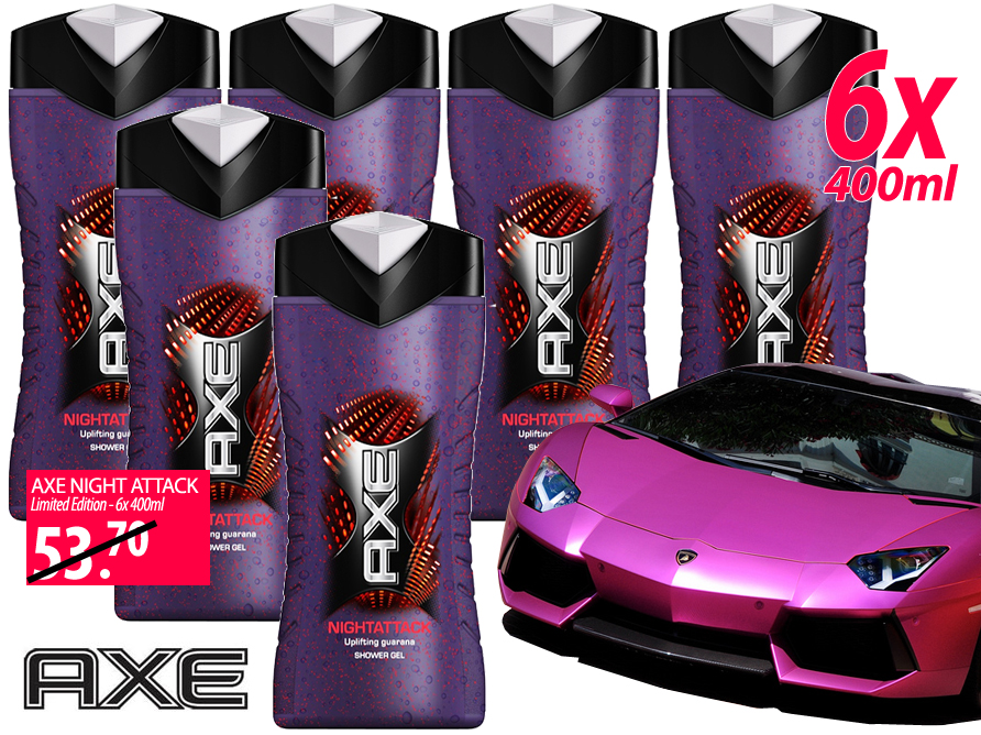 Click to Buy - 6x AXE Shower Gel Night Attack 400ml