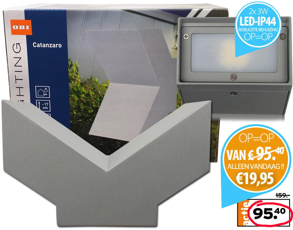 Click to Buy - Catanzaro Buitenlamp Allu 6x LED