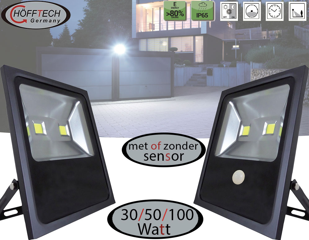 Click to Buy - COB LED Straler 30/50/100 Watt (ook met Sensor)