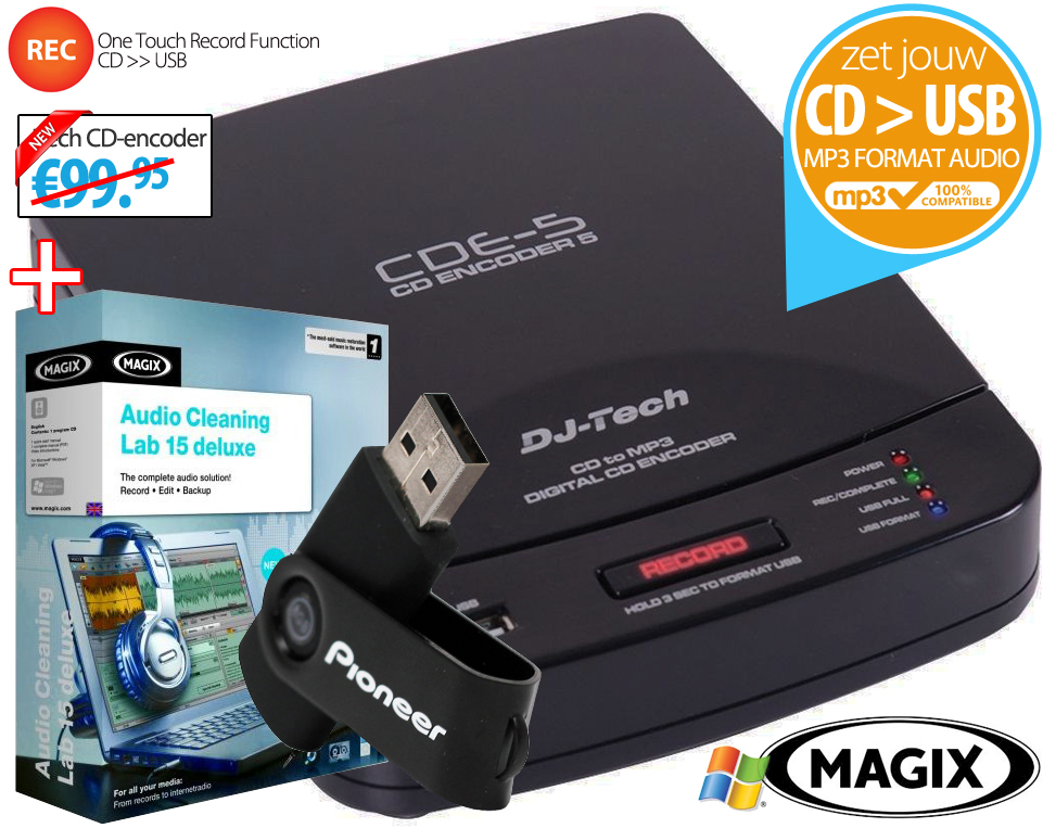 Click to Buy - DJ-Tech CD/USB + Pioneer USB (optie)